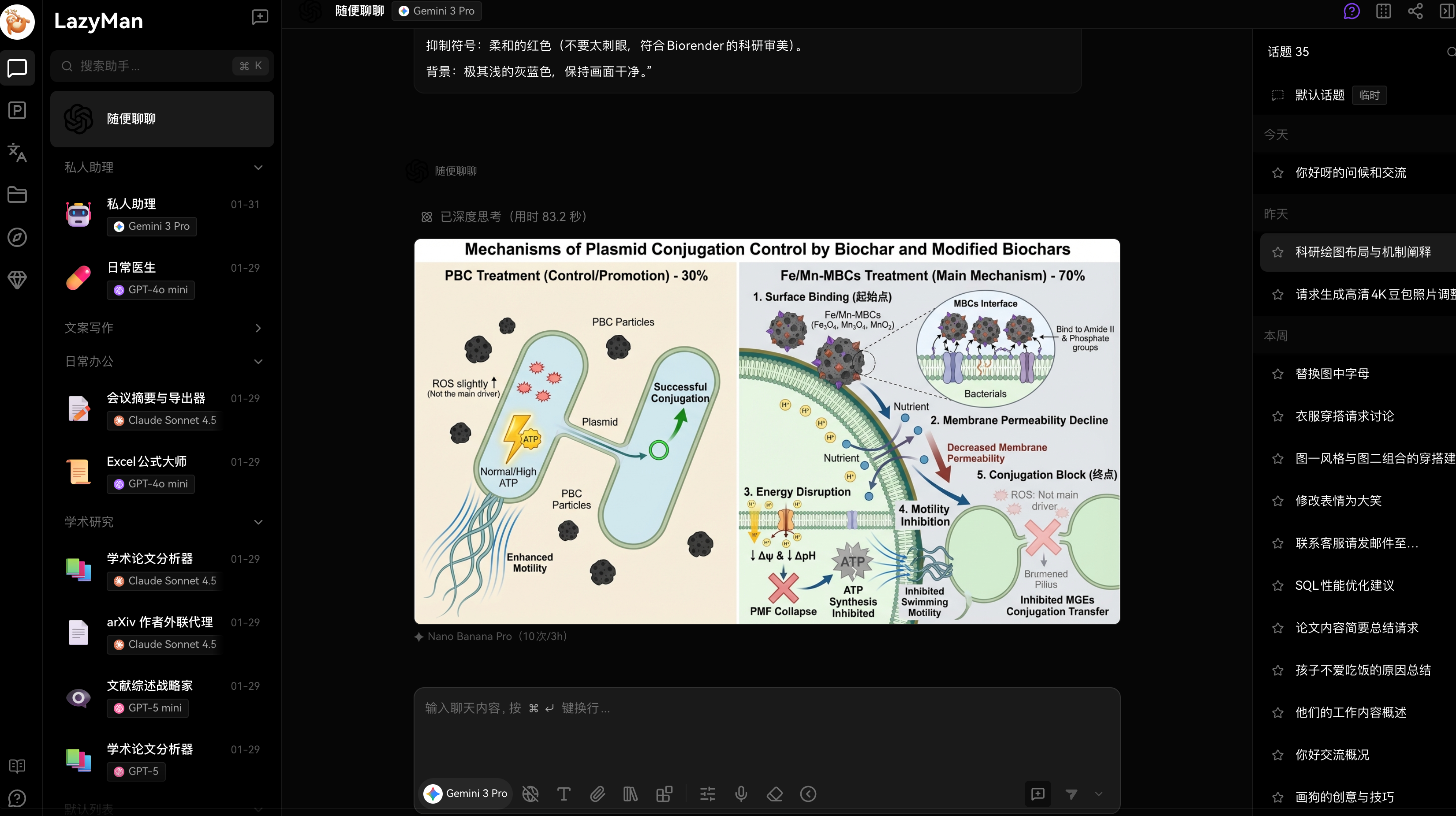 LazyManChat界面展示:简洁清爽的ChatGPT中文版界面